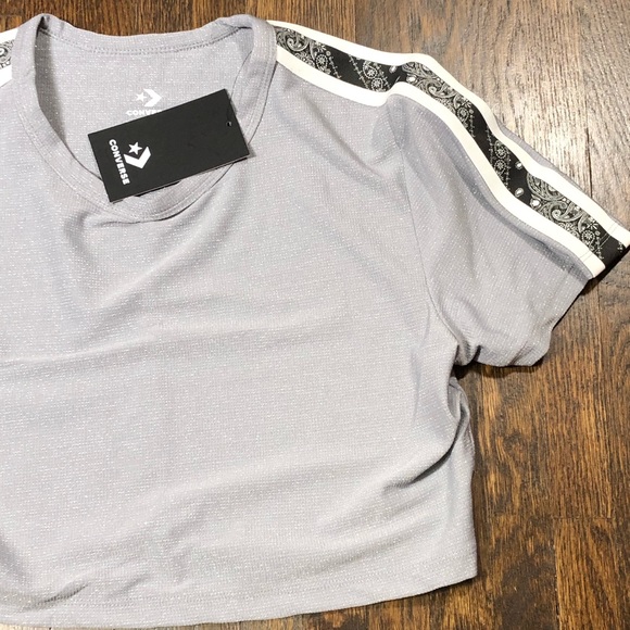 Converse Miley Cyrus Cropped Glitter Track T-Shirt - Picture 6 of 7